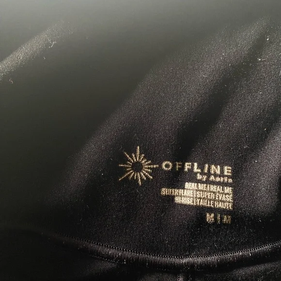 Aerie Black Super Flare Women's Crossover Leggings (negotiable) - Picture 4 of 4